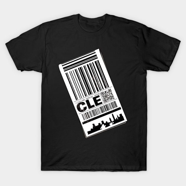 CLE Luggage Tag T-Shirt by LaughingCoyote